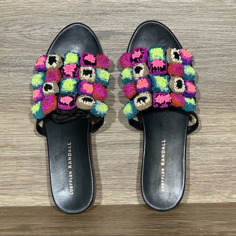 Loeffler Randall Multicolored Slide Sandal Sz- 7.5